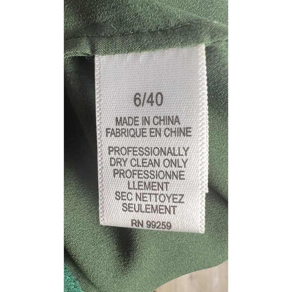 Vera Wang Lavender Label‎ Silk Chiffon Party Cocktail Dress Emerald Green Sz 6 - Picture 12 of 13